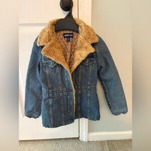Vintage Limited Too Sherpa Lined Denim Jacket – Girls Retro Y2K Jean Coat